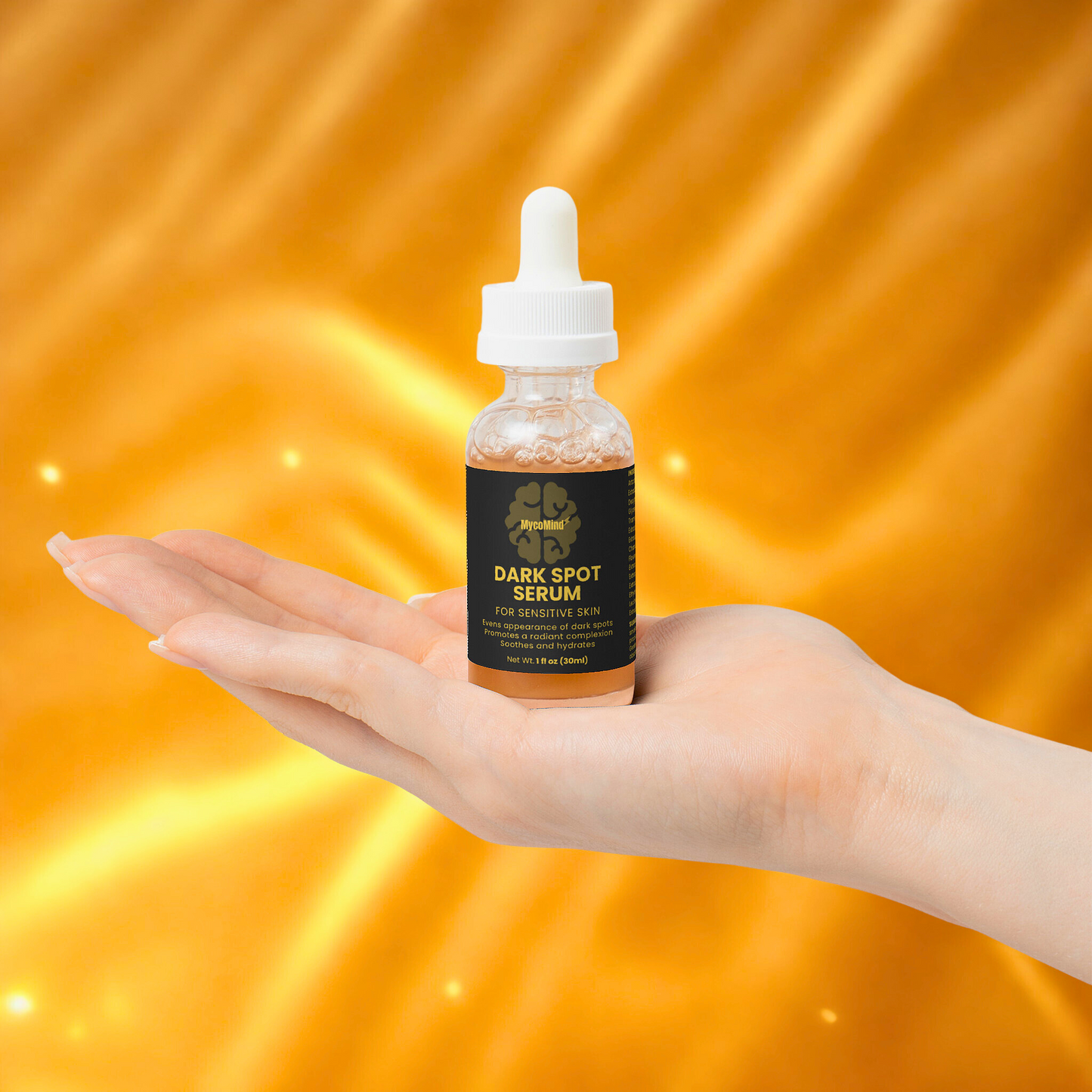 Dark Spot Serum – Brighten & Even Skin Tone for Sensitive Skin | Adaptogenic Mushrooms & Soothing Botanicals | 1 fl oz | Made in USA