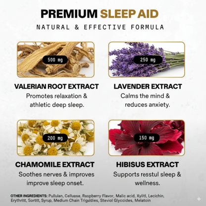 Sleep Strips – Promote Restful Sleep & Relaxation | Valerian, Melatonin & Herbal Blend | 30 Oral Strips | Made in India