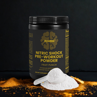Nitric Shock Pre-Workout Powder – Explosive Energy, Strength & Pumps | 23 Key Nutrients, Fruit Punch Flavor | 300g | Made in USA