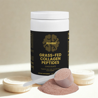 Grass-Fed Collagen Creamer – Youthful Skin, Hair & Joint Support in Weeks | Types 1 & 3 Collagen, Chocolate Flavor | 240g | Made in USA