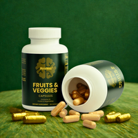 Fruits & Veggies Capsules – 11 Superfood Extracts for Digestion, Heart & Cellular Health | Antioxidants & Nutrient Support | 60 Capsules Made in USA